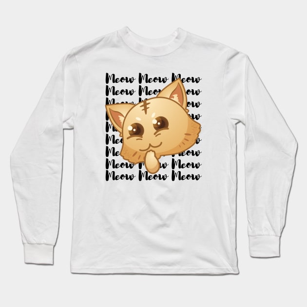 Cute Kitty Long Sleeve T-Shirt by François Belchior